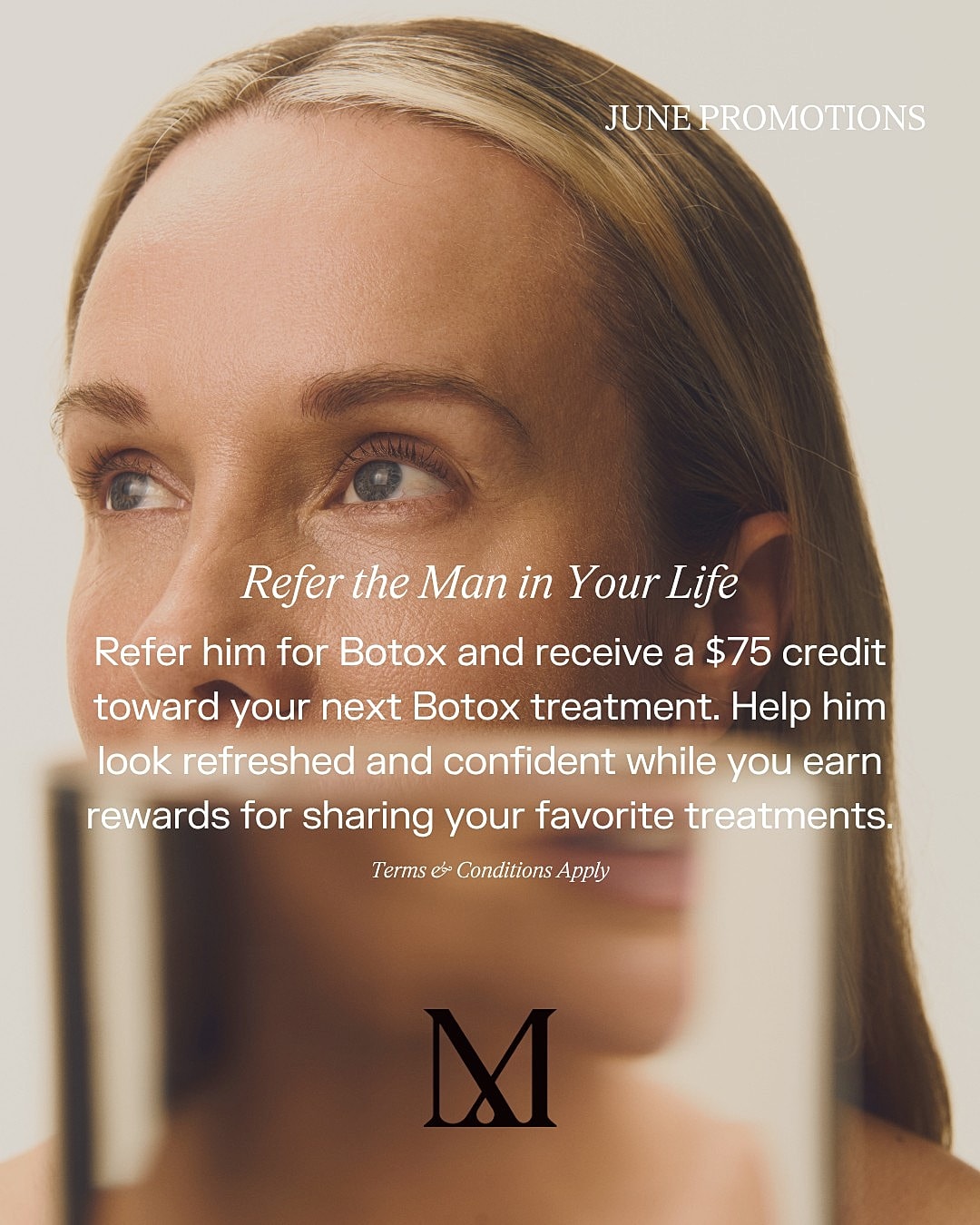 Botox promotion: refer a man and earn rewards.